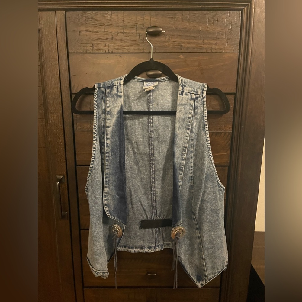 vintage rough rider vest denim